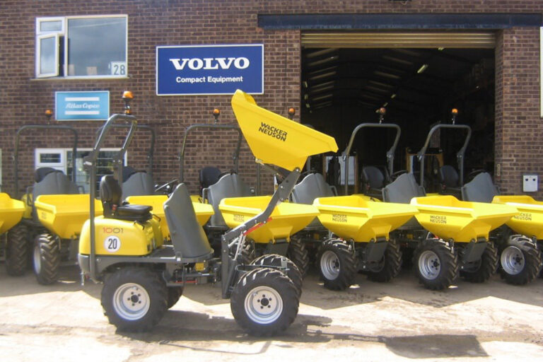 Wacker Neuson dumpers at the SM Plant depot in Rugby