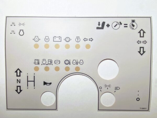 T130011 Decal - Dash - Mecalac