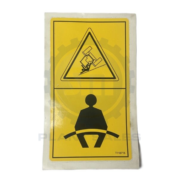 T118715 Decal - Use Seat Belt - Mecalac