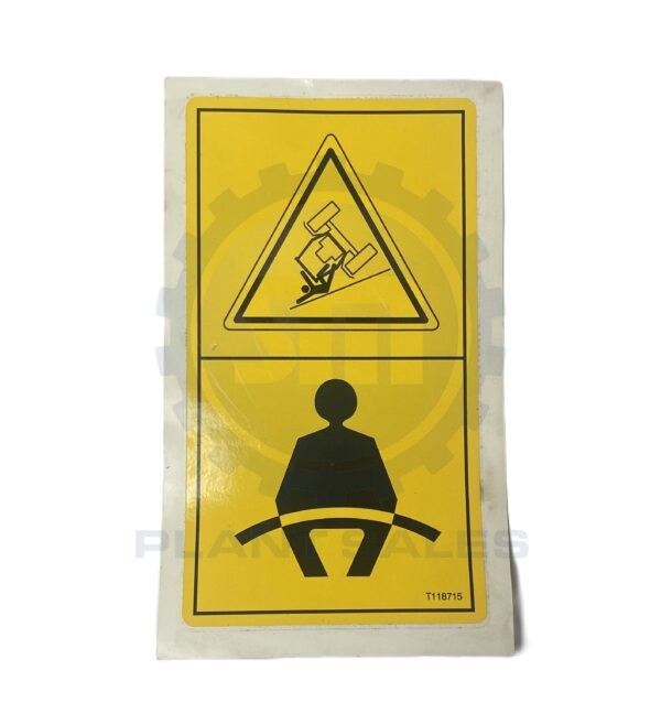 T118715 Decal - Use Seat Belt - Mecalac
