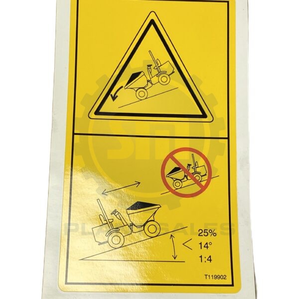 T119902 Decal - Driving On Hill - Mecalac