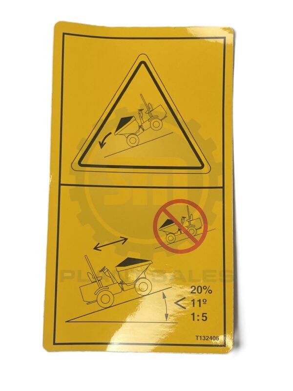 T132406 Decal - Driving on Hill - Mecalac