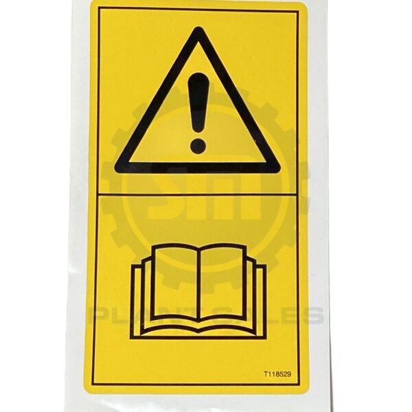 T118529 Decal - Read Handbook - Mecalac