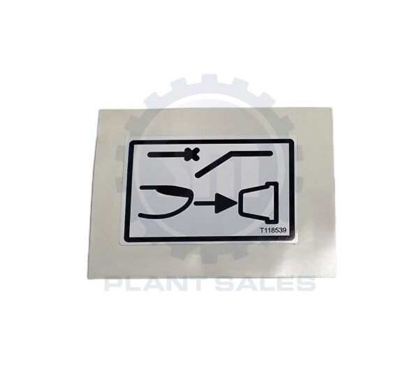 T118539 Decal - Press to Reset - Mecalac