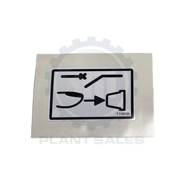T118539 Decal - Press to Reset - Mecalac