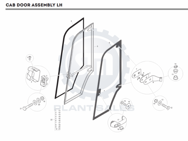 T160657 LH Door Assembly - Mecalac