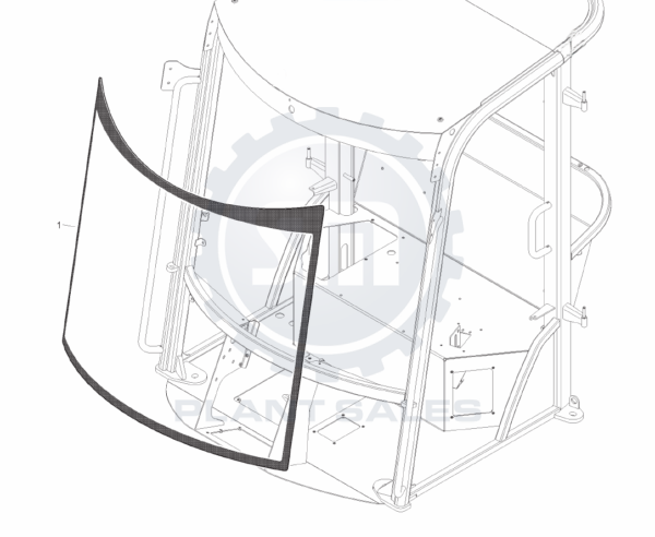 T161843 Windscreen Glass - Mecalac