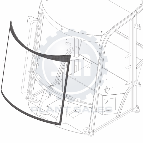 T161843 Windscreen Glass - Mecalac