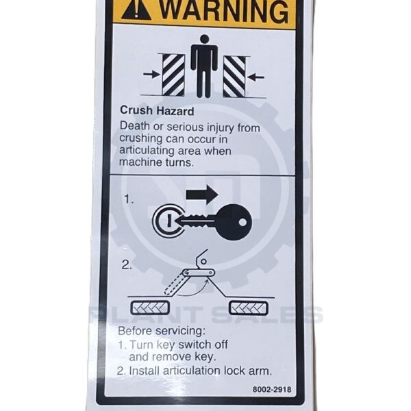 8002-2918 Decal - Crush Zone - Mecalac