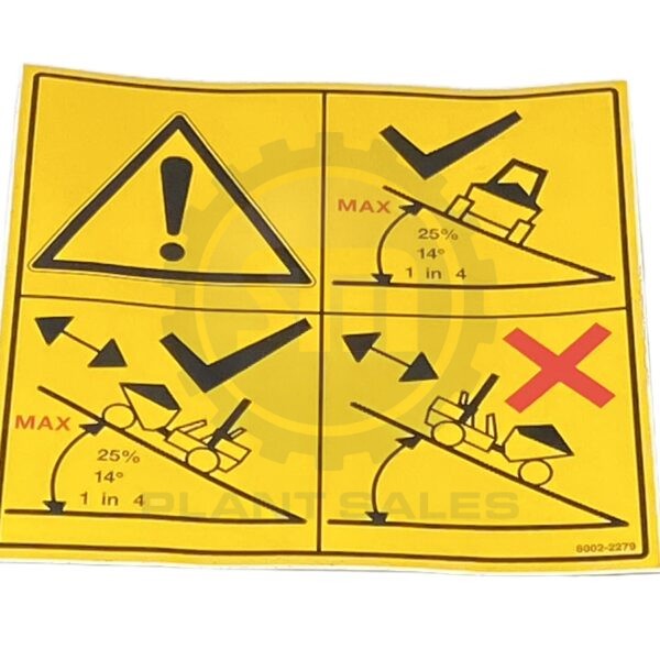 8002-2279 Decal - Driving up Hills - Mecalac
