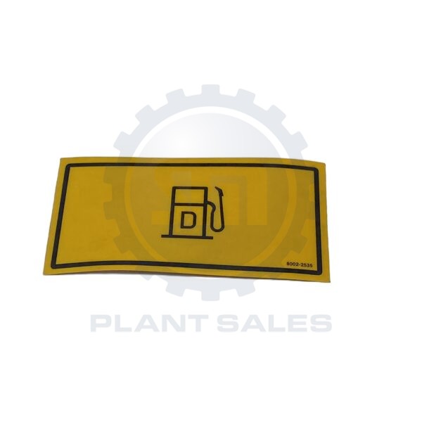 8002-2535 Decal Diesel Oil - Mecalac