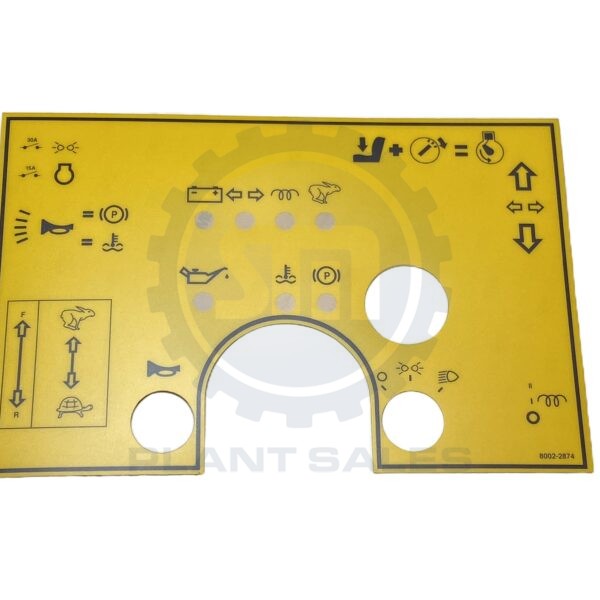 8002-2874 Decal Dash TA2H RTA Lights - Mecalac