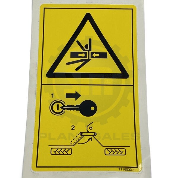 T118533 Decal Crush Zone - Mecalac