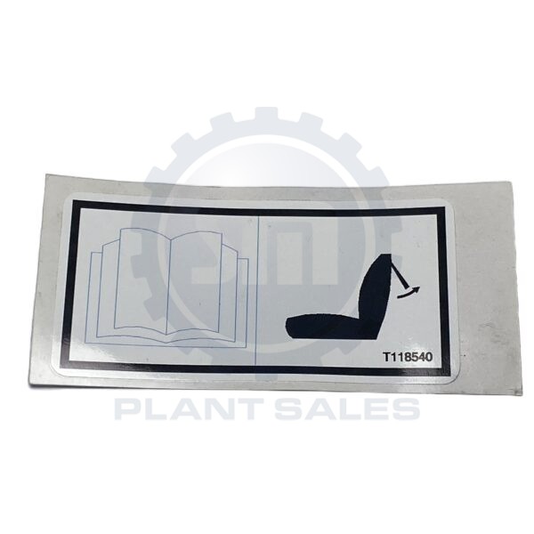 T118540 Decal Manual Location - Mecalac
