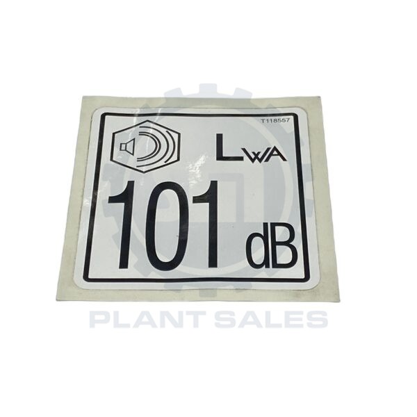T118557 Decal Noise 101 dB - Mecalac
