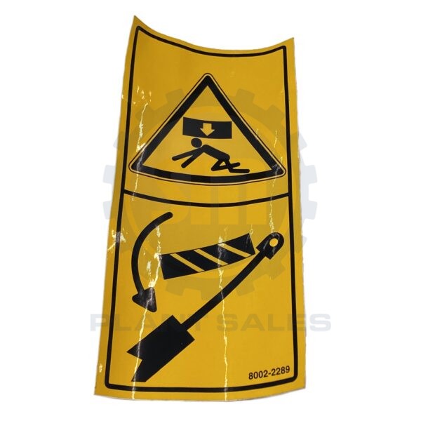8002-2289 Decal - Secure Cylinder Locking Device - Mecalac