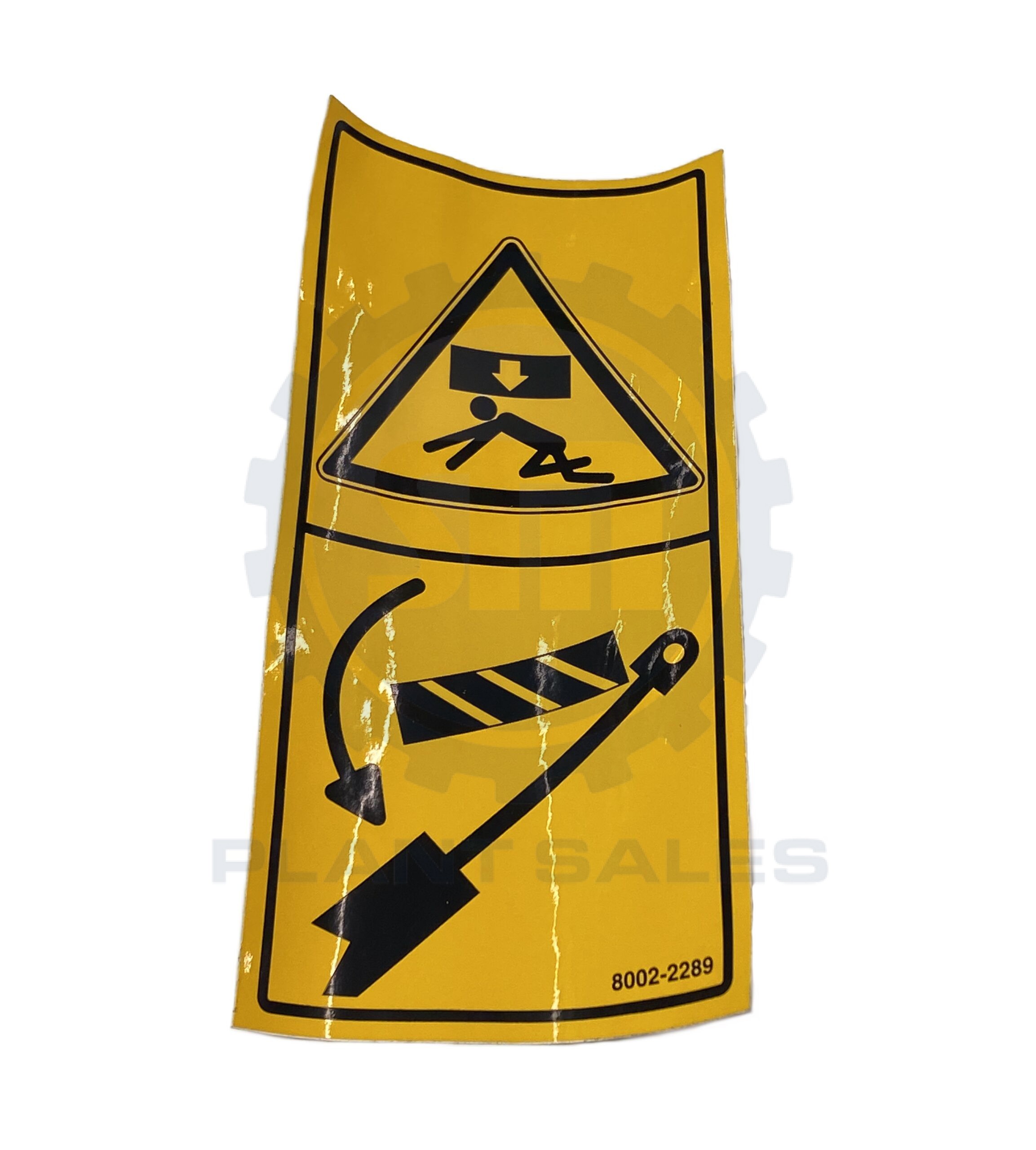 8002-2289 Decal - Secure Cylinder Locking Device - Mecalac