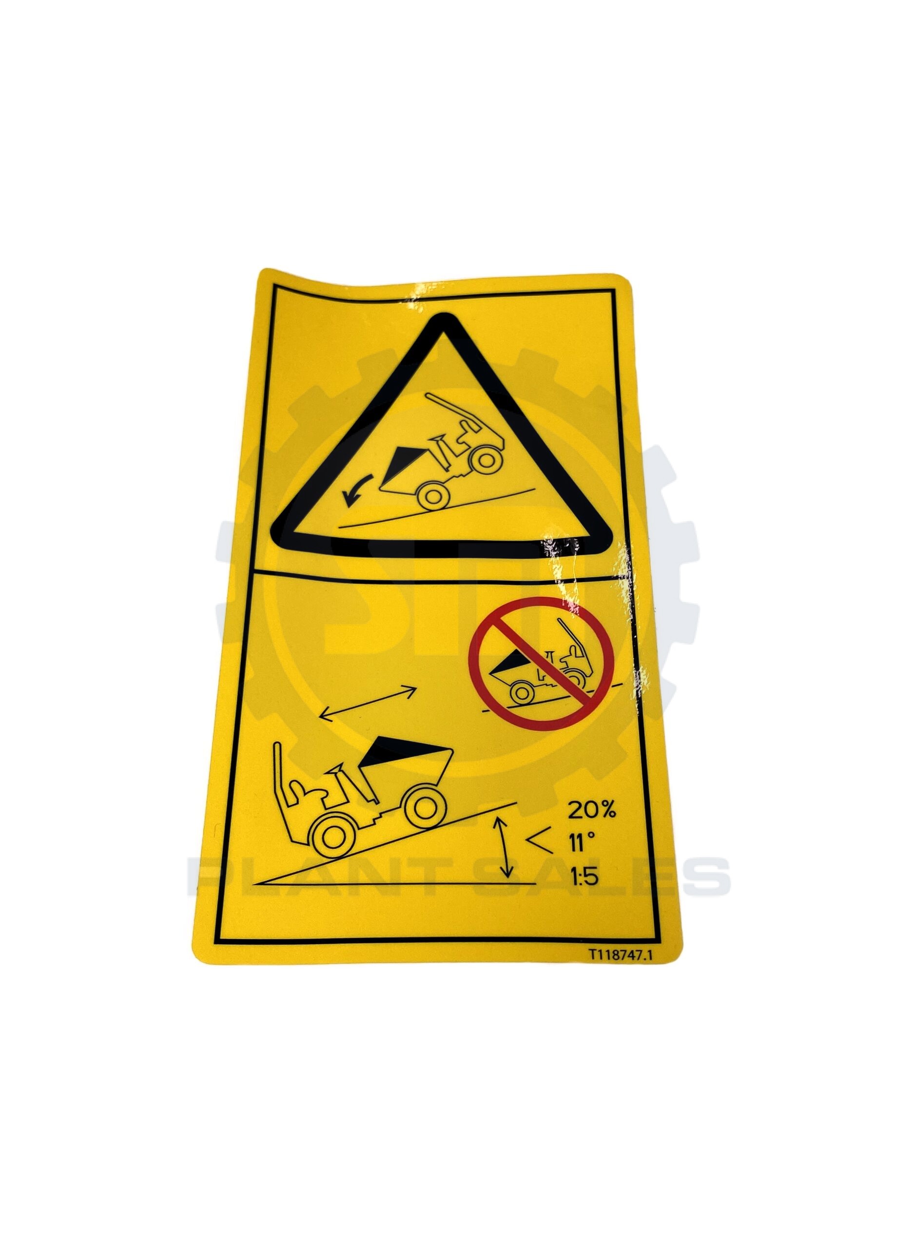 T118747 Decal - Driving On Hill - Mecalac