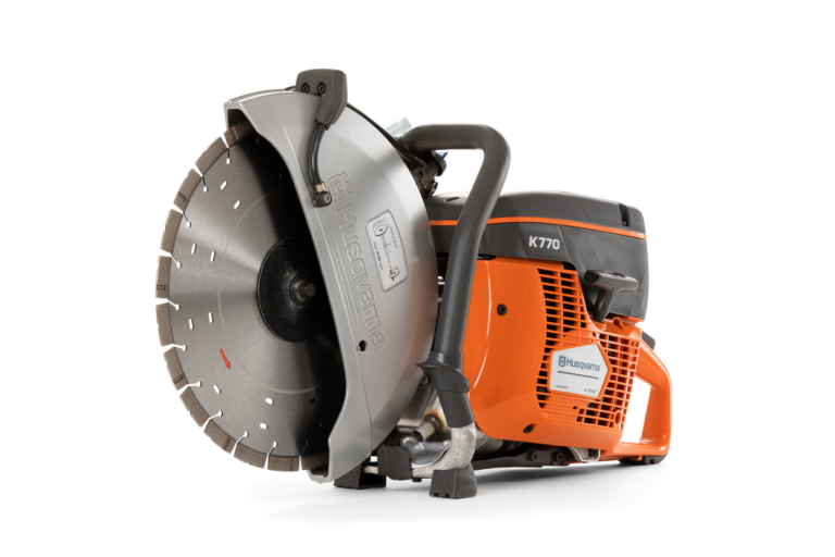 Husqvarna K 770 petrol power cutter with a diamond blade fitted